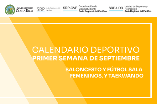 Calendario Deportivo primer semana de septiembre