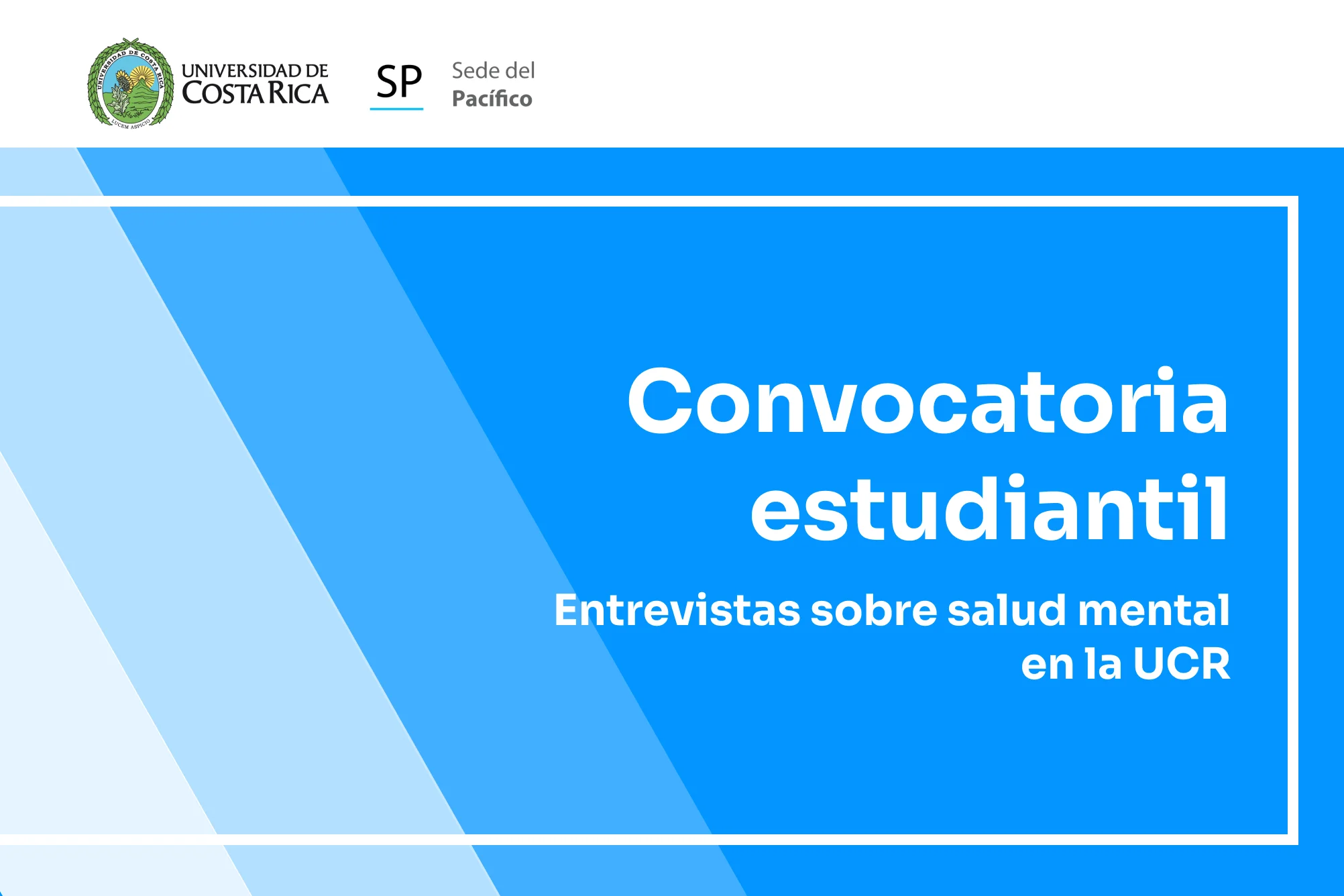 Convocatoria a estudiantes para entrevistas sobre salud mental en la UCR