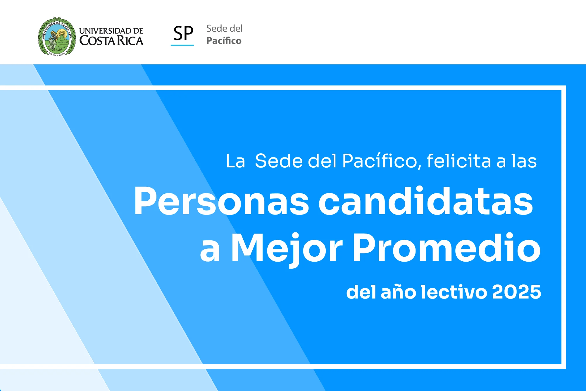 Personas candidatas a Mejor Promedio del año lectivo 2025