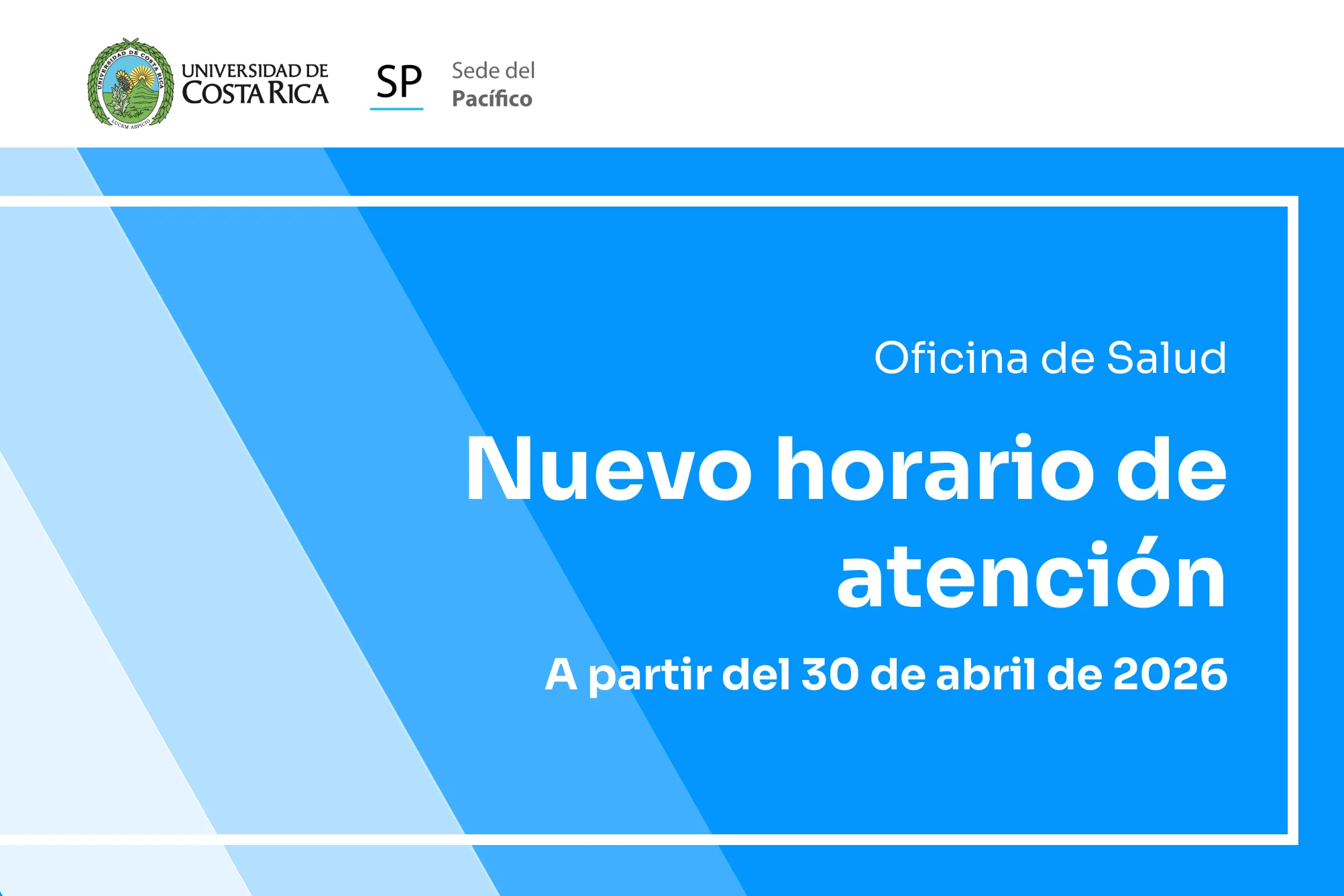 Actualización del horario de atención en la Oficina de Salud